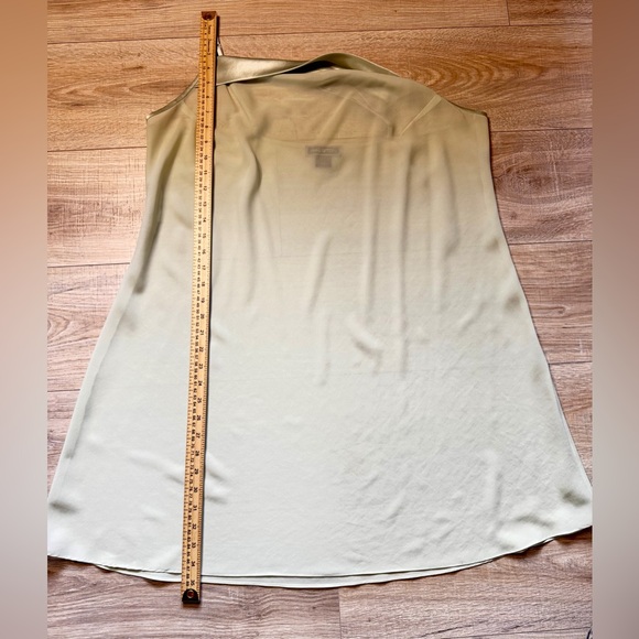 Halston 2X Sage Green Sheer Robe & Slip Dress Set Satin Trim Elegant Lounge - Picture 12 of 16